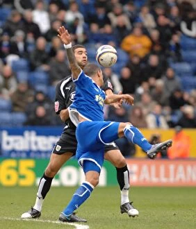 Images Dated 8th March 2008: Liam Fontaine: Brave Defender of Bristol City Against Leicester City