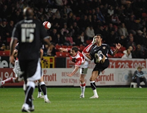 Liam Fontaine challenges Charltons Andy
