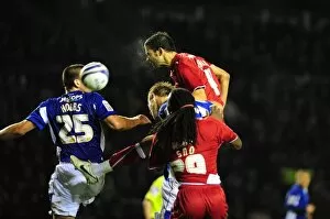 Images Dated 8th December 2009: Liam Fontaine heads for goal