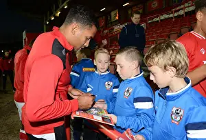 Bristol City V Fulham Prints: Liam Moore of Bristol City Signing Autographs at Ashton Gate