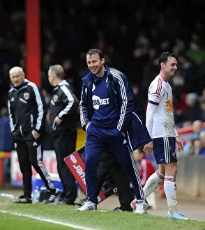 Bristol City V Bolton Wanderers Prints: Light-Hearted Moment: Dougie Freedman and Chris Eagles Share a Joke Amidst the Tension of Bristol City vs