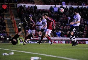 Images Dated 6th November 2010: Lonergan's Last-Minute Save Denies Roses Cross: Preston Holds Off Bristol City in Championship