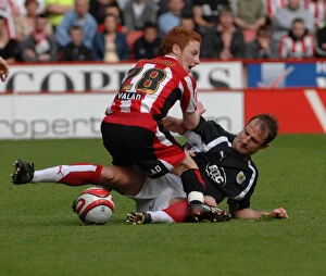 Images Dated 26th April 2008: Louis Carey in Action: Sheffield United vs. Bristol City