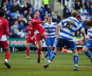 Reading V Bristol City Prints: Louis Carey's Shot at Madejski Stadium: Reading vs
