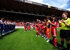 Images Dated 4th August 2012: Louis Carey's Testimonial: A Guard of Honor Welcome at Ashton Gate Stadium (August 4, 2012)