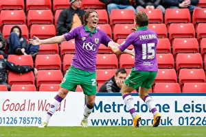 Barnsley V Bristol City Prints: Luke Ayling Scores the Opener: Bristol City's Triumph at Oakwell Stadium, 2014