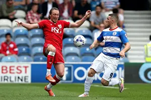 QPR V Bristol City Prints: Luke Ayling vs Conor Washington: Battle at Loftus Road - Bristol City vs Queens Park Rangers