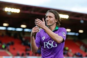 Images Dated 25th October 2014: Luke Ayling's Disappointment: Barnsley Holds Bristol City to 2-2 Draw