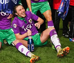Framed Print : Luke Ayling's Euphoric Moment: Celebrating Promotion with Bristol City at Bradford City (14.04.2015) Framed Print : Luke Ayling's Euphoric Moment: Celebrating Promotion with Bristol City at Bradford City (14.04.2015)