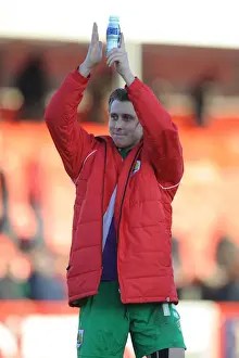 Crawley Town V Bristol City Prints: Luke Freeman Applauding Fans: A Moment of Appreciation at Crawley Town vs