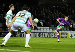Framed Print : Luke Freeman Scores the Game-Winning Goal for Bristol City against Yeovil Town, March 10, 2015