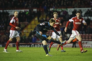 Luke Freeman Shooting for Stevenage against Bristol City, Sky Bet League One, 2013