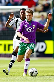 Notts County V Bristol City Prints: Luke Freeman vs Reece Brown Clash: Notts County vs Bristol City Football Rivalry