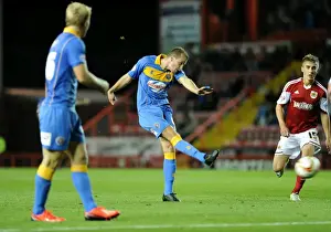 Bristol City V Shrewsbury Town Prints: Luke Summerfield's Failed Shot: Bristol City vs Shrewsbury Town