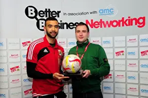 Bristol City V Nottingham Forest Prints: Man of the Match: Dougie Allward's Award to Bristol City Star at Ashton Gate (February 9)