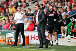 Framed Print : Manager Clash: Steve Cotterill of Bristol City and Graham Alexander of Fleetwood Lock Horns during Sky Bet League 1 Match Framed Print : Manager Clash: Steve Cotterill of Bristol City and Graham Alexander of Fleetwood Lock Horns during Sky Bet League 1 Match