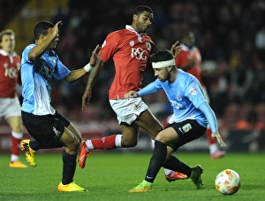 Bristol City V Bradford Prints: Mark Little in Action: Bristol City vs Bradford City, October 2014