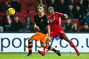 Bristol City V Sheffield Wednesday Prints: Mark Little in Action: Bristol City vs Sheffield Wednesday