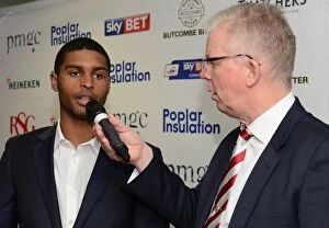 Images Dated 28th February 2015: Mark Little of Bristol City Interviewed During Bristol City vs Rochdale FC Match, February 2015