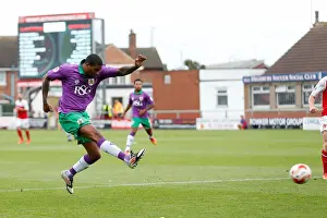 Mark Little of Bristol City Shoots at Fleetwood Town's Highbury Stadium, 2014