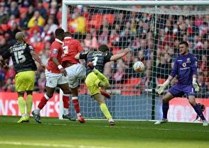 March Prints: Mark Little Scores the Winning Goal: Bristol City's Johnstone's Paint Trophy Triumph at Wembley Stadium (2015)