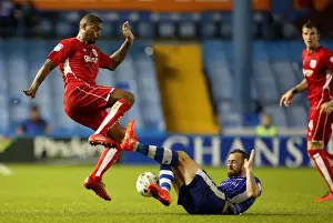 Framed Print : Mark Little Tackles Steven Fletcher: Intense Moment from Sheffield Wednesday vs. Bristol City Championship Clash Framed Print : Mark Little Tackles Steven Fletcher: Intense Moment from Sheffield Wednesday vs. Bristol City Championship Clash