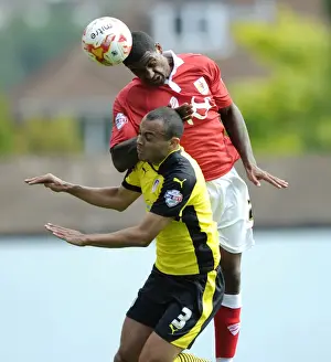 Bristol City V Colchester United Prints: Mark Little vs Ben Gordon: Intense Battle for the Ball - Bristol City vs Colchester United