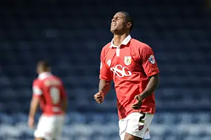 Rochdale V Bristol City Prints: Mark Little's Disappointment: Wide Miss for Bristol City against Rochdale (August 23)