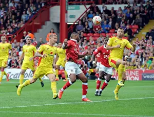 Bristol City V MK Dons Prints: Mark Little's Header Leads to Agard's Goal: Bristol City vs MK Dons, 2014