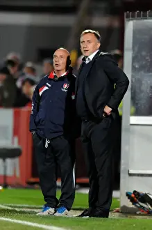 Cheltenham Town V Bristol City Prints: Mark Yates Leads Cheltenham Town Against Bristol City in Johnstone's Paint Trophy