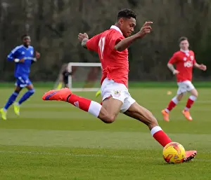 Bristol City V Ipswich U21s Prints: Marley Bishop on the Attack: Bristol City vs Ipswich Town U21s, 10/11/2014