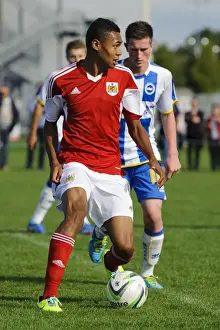 Bristol City U18s Prints: Marley Bishop of Bristol City U18s in Action Against Brighton & Hove Albion U18s