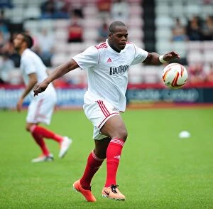 Images Dated 27th July 2013: Marlon Harewood of Bristol City in Action at Bournemouth's Goldsands Stadium (2013)