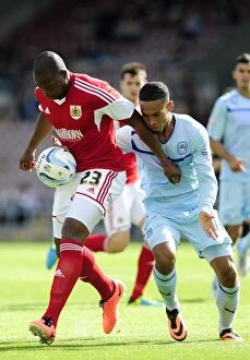Images Dated 11th August 2013: Marlon Harewood Clutches Ball Against Coventry City, Sky Bet League One, 2013
