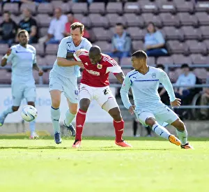 Coventry City V Bristol City Prints: Marlon Harewood vs. Andy Webster: Intense Battle at Sixfields Stadium