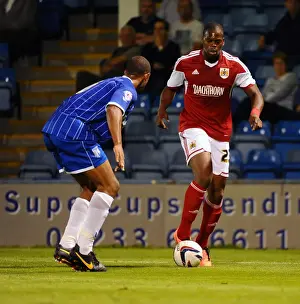 Gillingham V Bristol City Prints: Marlon Harewood vs. Leon Legge: Clash at Priestfield Stadium