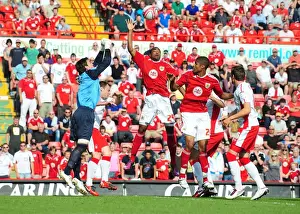Bristol City V Nottingham Forest Prints: Marlon Jackson's Disallowed Goal: Heartbreak for Bristol City Against Nottingham Forest (Championship)