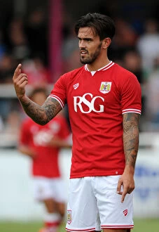 Images Dated 10th July 2015: Marlon Pack of Bristol City in Action Against Bath City at Twerton Park, 2015