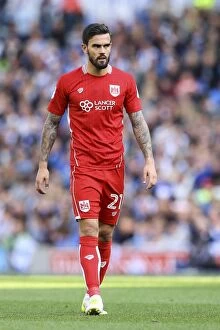 Images Dated 29th April 2017: Marlon Pack of Bristol City in Action Against Brighton and Hove Albion at Amex Stadium, 2017