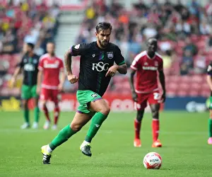 Framed Print : Marlon Pack of Bristol City in Action at Middlesbrough's Riverside Stadium, Sky Bet Championship (22 / 08 / 2015) Framed Print : Marlon Pack of Bristol City in Action at Middlesbrough's Riverside Stadium, Sky Bet Championship (22 / 08 / 2015)