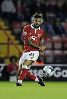 Images Dated 12th August 2014: Marlon Pack of Bristol City in Action Against Oxford United, Capital One Cup First Round, 2014