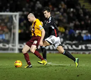 Bradford City V Bristol City Prints: Marlon Pack of Bristol City Closes In on Gary Jones of Bradford City