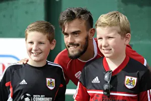 Portishead V Bristol City Prints: Marlon Pack of Bristol City Mingles with Fans after Portishead Town Match, July 2014
