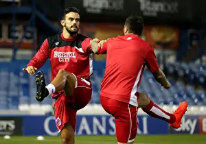 Hillsborough Prints: Marlon Pack of Bristol City Warming Up Ahead of Sheffield Wednesday Clash
