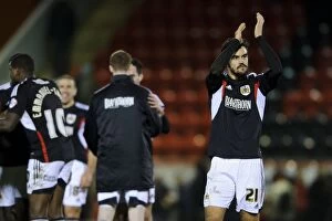 Images Dated 11th February 2014: Marlon Pack Celebrates Bristol City's 3-1 Victory Over Leyton Orient