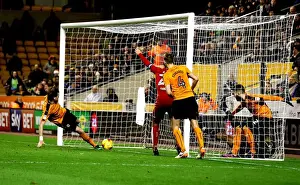 Wolverhampton Wanderers V Bristol City Prints: Marlon Pack Header Cleared Off the Line by Richard Stearman in Wolverhampton Wanderers vs