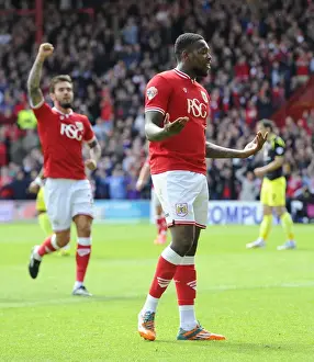 Marlon Pack and Jay Emmanuel-Thomas Celebrate Goal: Bristol City vs Walsall, Sky Bet League One, 2015