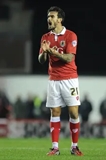 Bristol City V Bradford Prints: Marlon Pack Rallies Bristol City: Intense Moment from the Bradford City Match