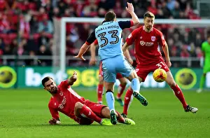 Marlon Pack Tackles Richard Smallwood in Intense Bristol City vs Rotherham United Championship Clash