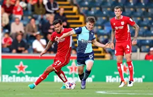 Adams Park Prints: Marlon Pack vs Dayle Southwell: Intense Battle in Wycombe Wanderers vs Bristol City EFL Cup Clash